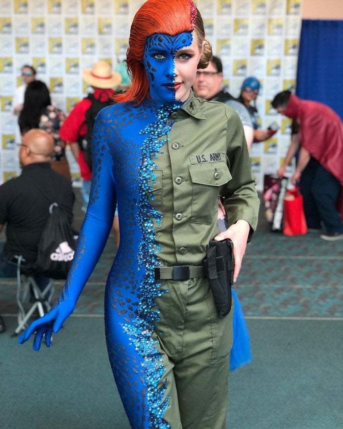 mystique cosplay - U.S. Army