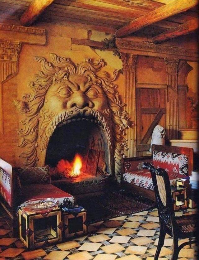 tuscan fireplace