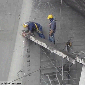 funny work memes - bad construction accident gif