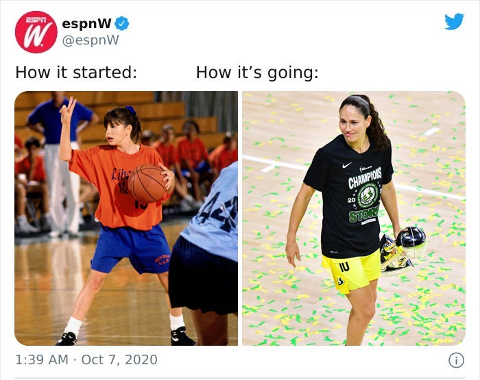 34 How It Started Vs. How It’s Going Tweets - t shirt - Ern W. espnw How it started How it's going Ribes Champions 20 Stor Iu