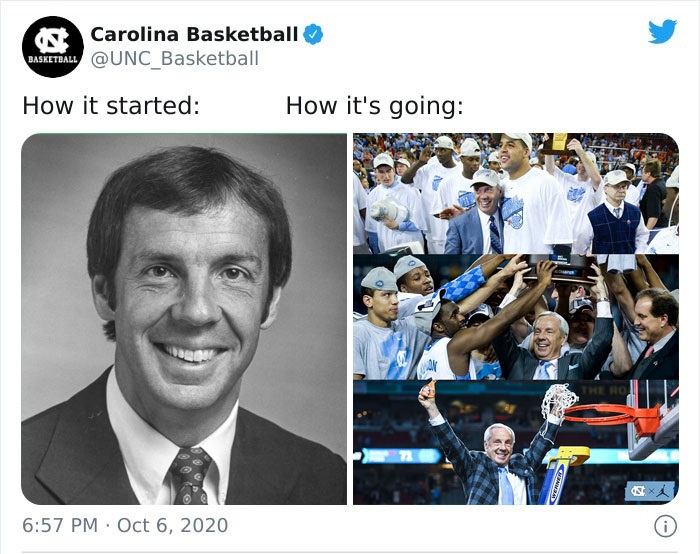 34 How It Started Vs. How It’s Going Tweets - presentation - Carolina Basketball Basketball How it started How it's going