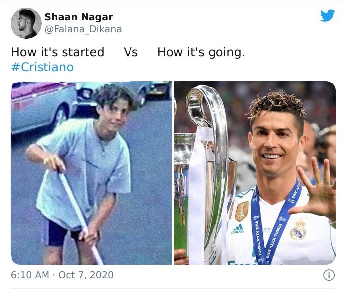34 How It Started Vs. How It’s Going Tweets - cristiano ronaldo champions - Shaan Nagar Vs How it's going. How it's started Abfocal Final Kytv 2018 Finuri. Kyiv 2018 .