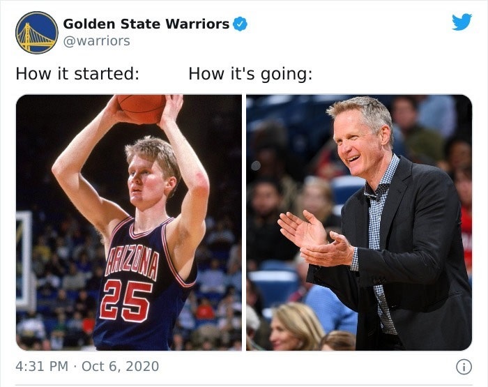 34 How It Started Vs. How It’s Going Tweets - Golden State Warriors How it started How it's going 25 0