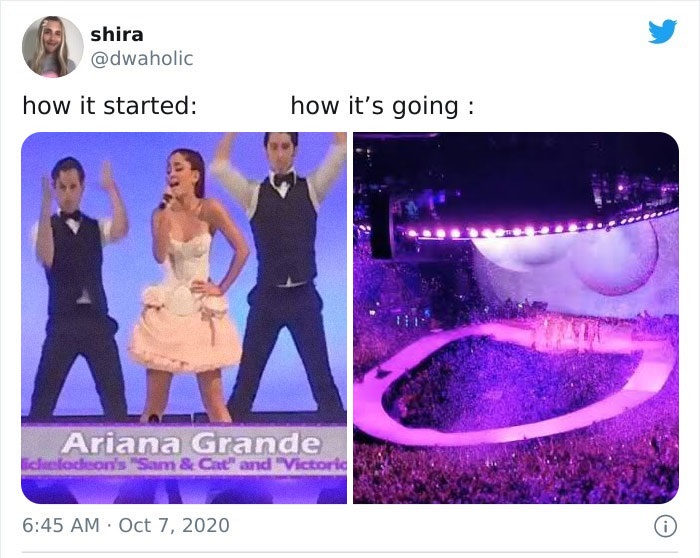 34 How It Started Vs. How It’s Going Tweets - fun - shira how it started how it's going Ariana Grande icleclocheon's
