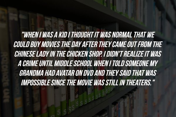 hypereosinophilic syndrome - S S Ss Ss Ss "When I Was A Kid I Thought It Was Normal That We Could Buy Movies The Day After They Came Out From The Chinese Lady In The Chicken Shop. I Didn'T Realize It Was A Crime Until Middle School When I Told Someone My 