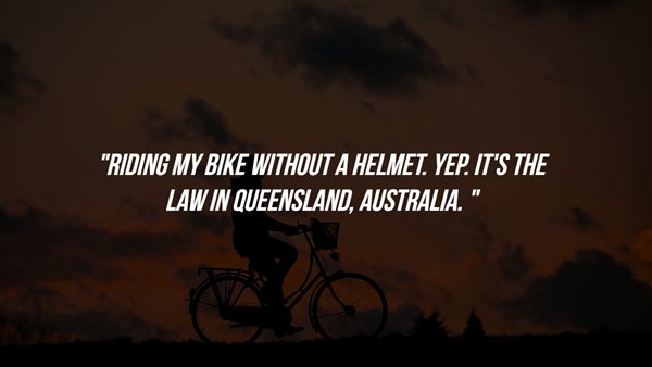 freeze volleyball - "Riding My Bike Without A Helmet Yep. It'S The Law In Queensland, Australia.