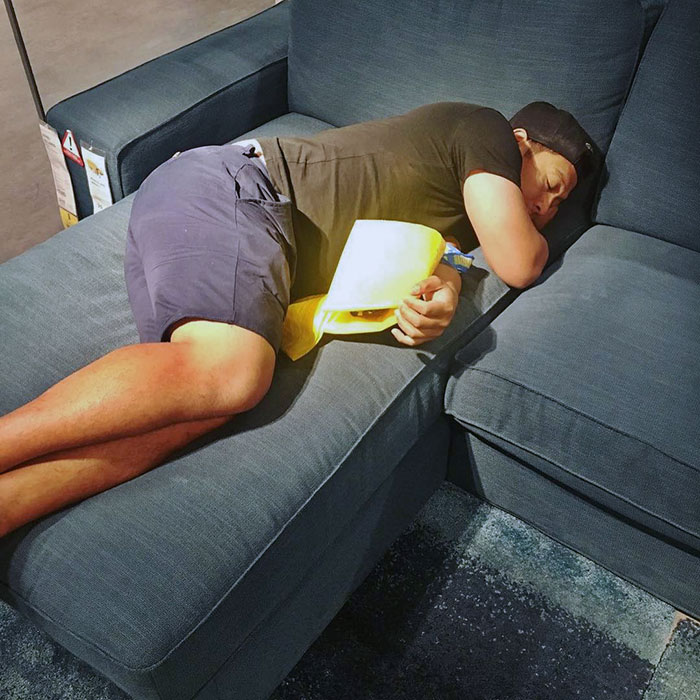 Any Excuse To Catch Some Sleep Even If It Is In IKEA. While Mummy Is Hunting Down Things For The New House