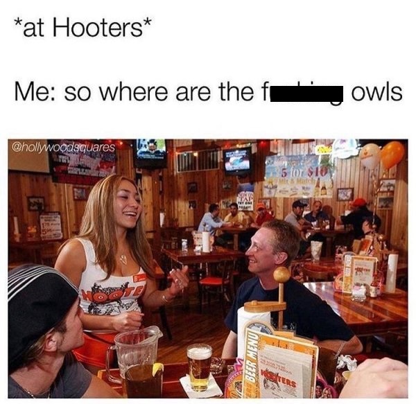 hooters waitress - at Hooters Me so where are the fr owls 5 for $100 les ac Tan Th Om us Beer Menu sens