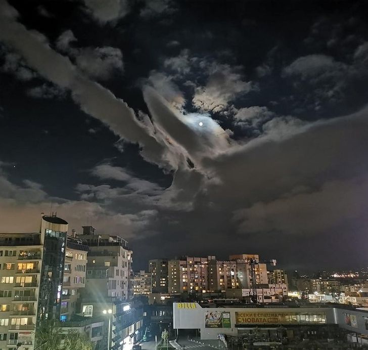 “Duck-shaped cloud over the skies of Sofia, Bulgaria”