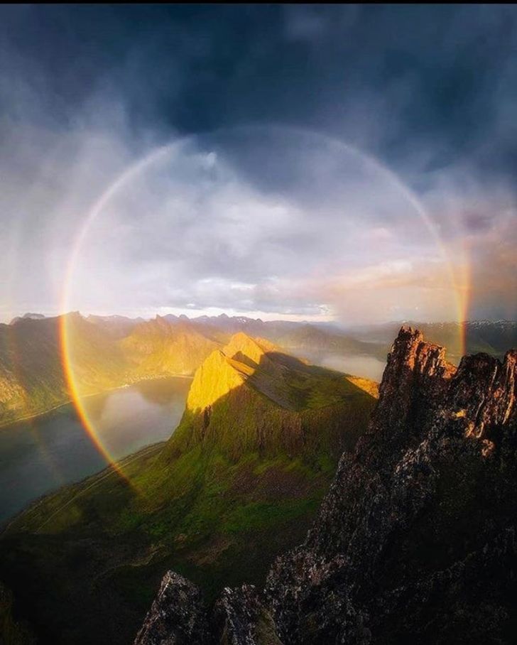 “Full circle rainbow photographed in the northern mountains of Norway”