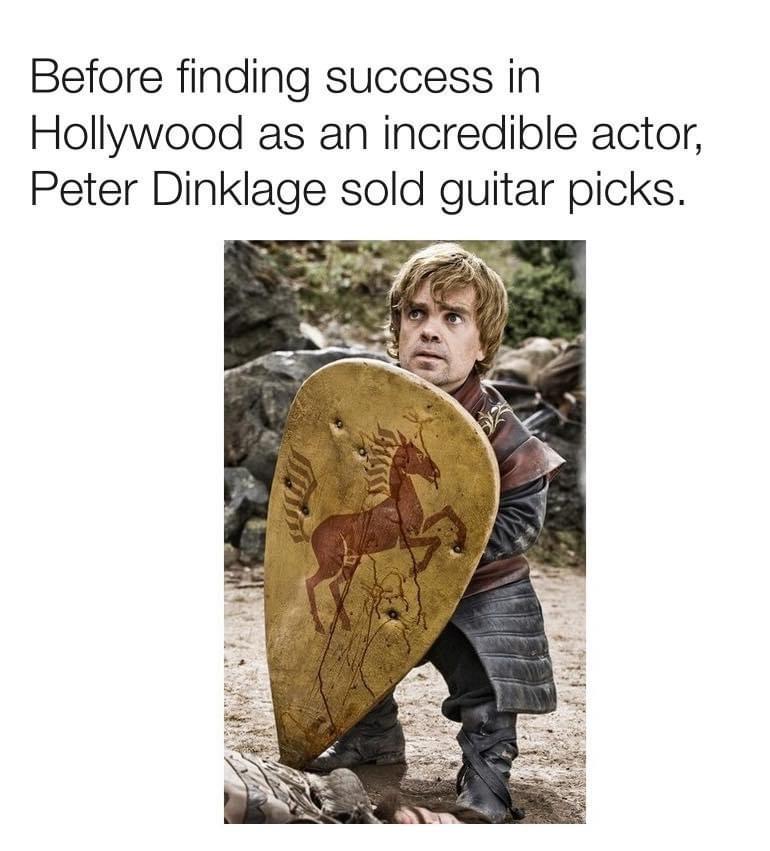 Before finding success in Hollywood as an incredible actor, Peter Dinklage sold guitar picks.