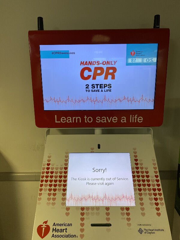 american heart association - Aimas Wcpr SavesLives T T 81 Iso HandsOnly Cpr 2 Steps To Save A Life Learn to save a life 3006 366068 888888888 388 Sorry! The Kiosk is currently out of Service Please visit again Cocococg Coco 3600CCCC 000000 Cocosec Bg Amer