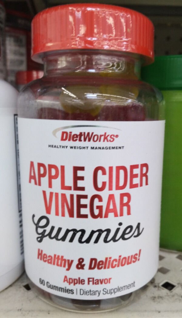 condiment - 80 Gummies Dietary Supplement DietWorks Apple Healthy & Delicious! Apple Cider Vinegar Gummies Healthy Weight Management