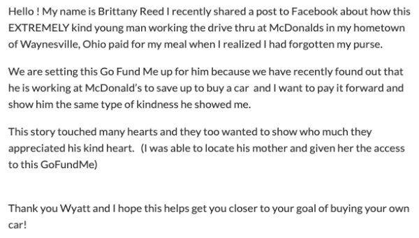 McDonald's Worker Gets Good Karma For Helping Out a Mother.