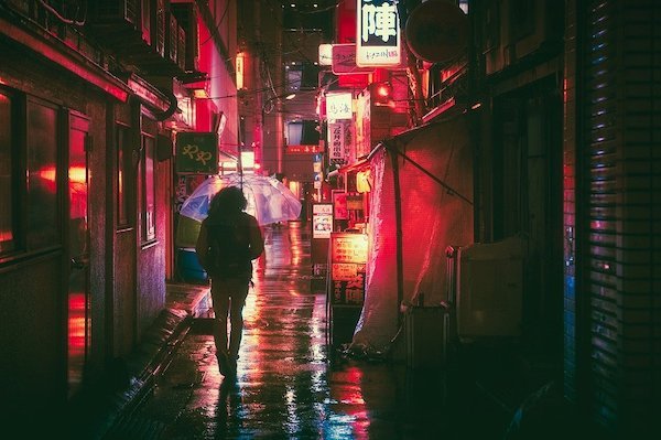 red japanese city - gltics