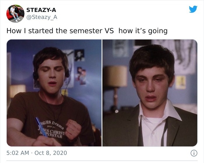 1975 somebody else memes - SteazyA How I started the semester Vs how it's going Mghs Drama Sus Christ S Perstar . 0