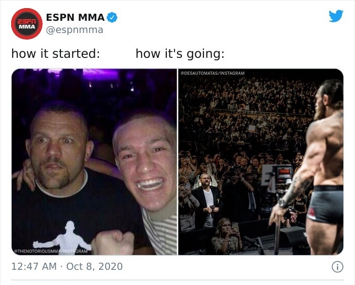 conor mcgregor and chuck liddell - Mma Espn Mma how it started how it's going DesautomatasInstagram Instagram 0