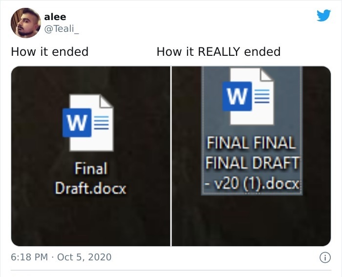 multimedia - alee @ Teali How it ended How it Really ended W W Final Draft.docx Final Final Final Draft v20 1.docx 0