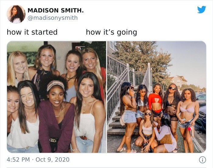 friendship - Madison Smith. how it started how it's going 0