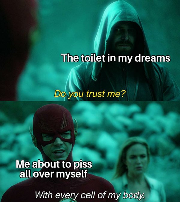 do you trust me flash meme template - The toilet in my dreams Do you trust me? Me about to piss all over myself With every cell of my body.