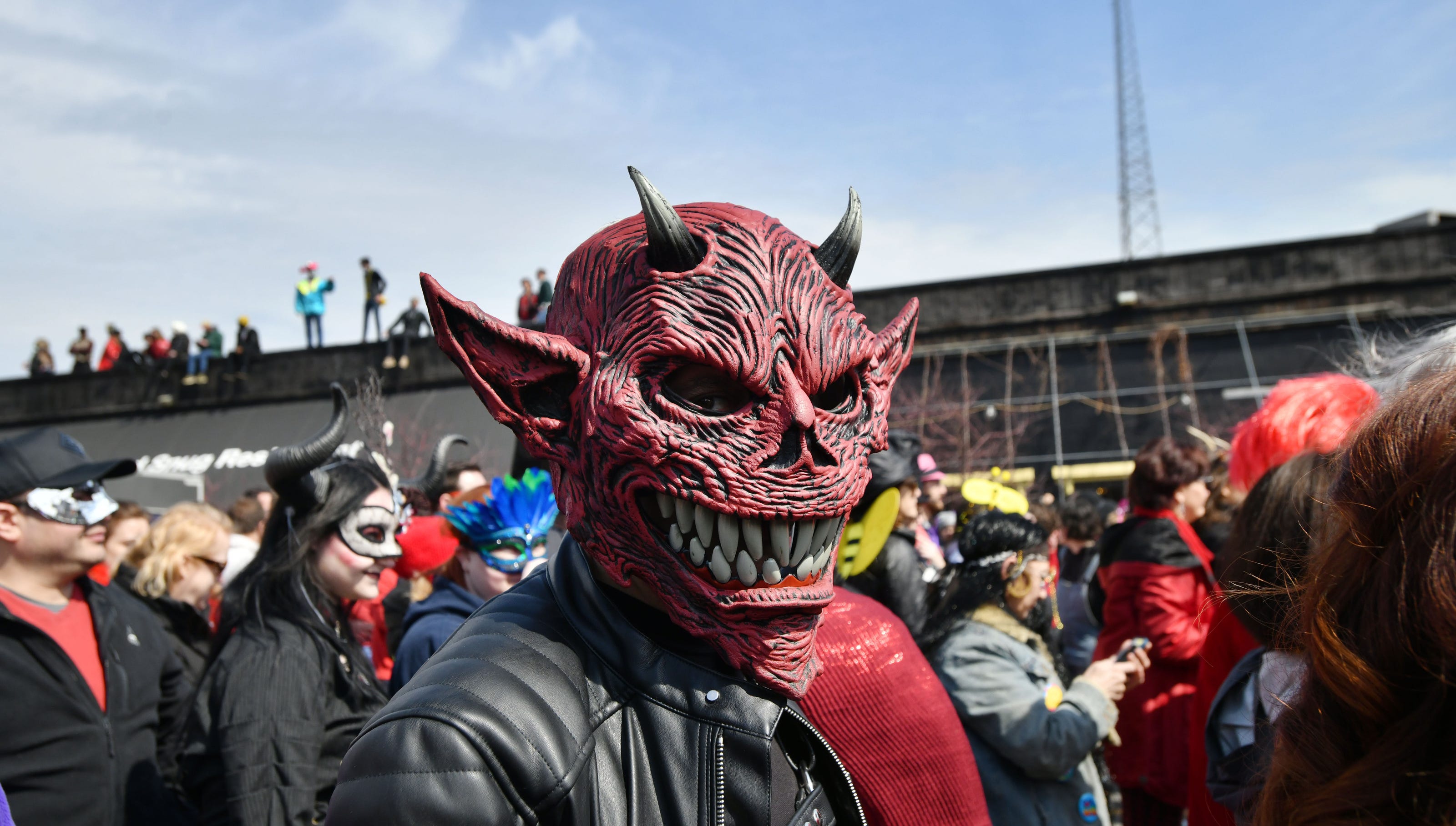 MICHIGAN: THE NAIN ROUGE.Detroit is haunted by a small impish hobgoblin who predicts misfortune and has cursed the city. He was seen in the 1805 fire, which nearly destroyed the whole city, the 1968 riots, and the 1976 ice storm. Today, a banishment parade is thrown yearly.