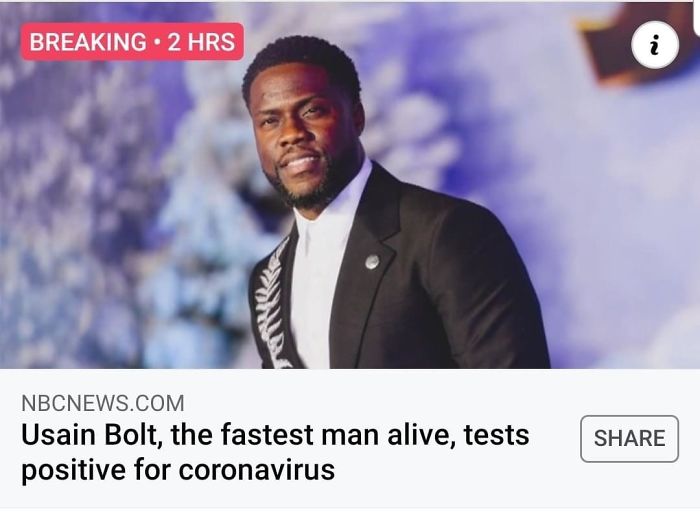 nbc usain bolt kevin hart - Breaking 2 Hrs i Nbcnews.Com Usain Bolt, the fastest man alive, tests positive for coronavirus