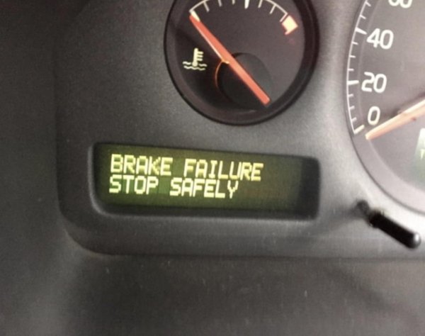 funny meme - brake failure stop safely