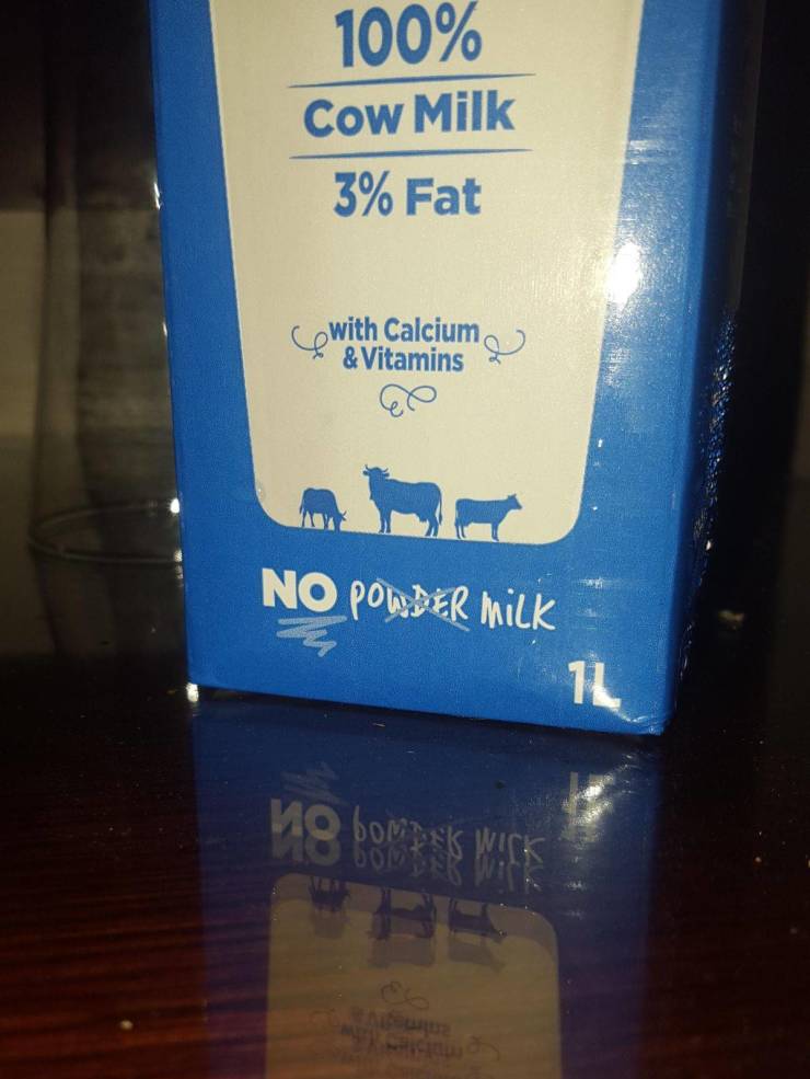 liquid - 100% Cow Milk 3% Fat with Calcium & Vitamins No Powder milk 1L 18 bopsis Ad