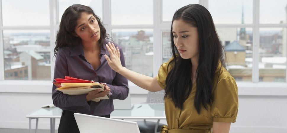 funny work stories - woman confronting another woman at the office