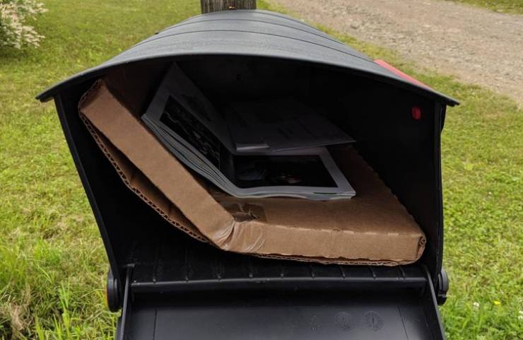 vinyl crushed in mailbox