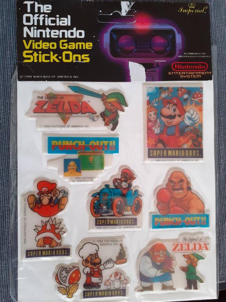stuff thats cool to look at - action figure - Imperial The Official Nintendo Video Game StickOas Recommended For Children Overis Years Old Nintendo Entertainment System 1988 Nintendo Of America Inc The Legend Of Zelen 1988 Nintendo Of America Inc Super Ma