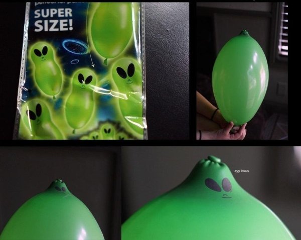 funny alien balloon - Super Size! awy imao
