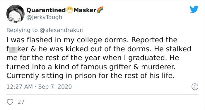 trump tweet on israel peace - Quarantined Masker Tough I was flashed in my college dorms. Reported the f ker & he was kicked out of the dorms. He stalked me for the rest of the year when I graduated. He turned into a kind of famous grifter & murderer. Cur