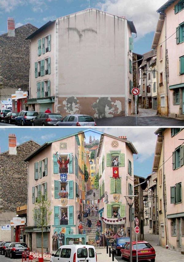 cool pictures - amazing mural on the side of a building
