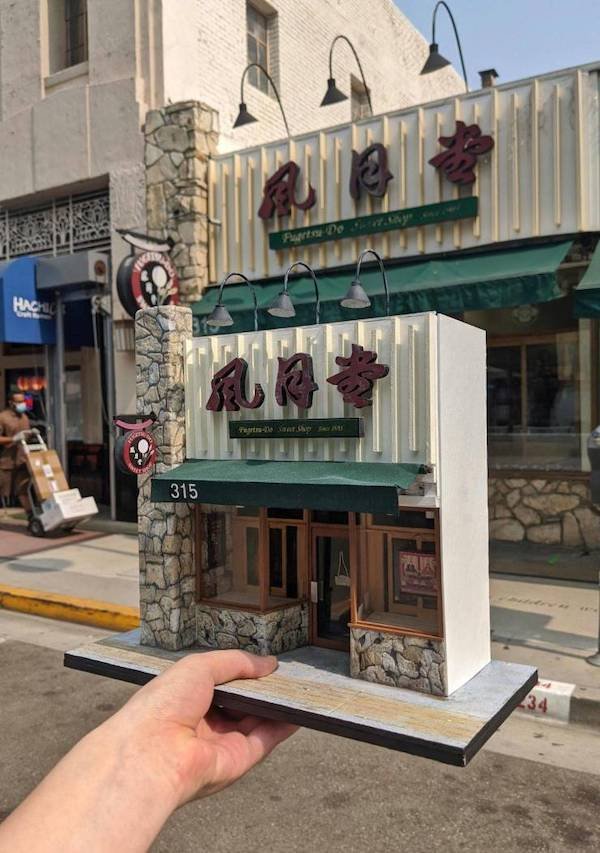 cool pictures - perfect miniature diorama of chinese restaurant