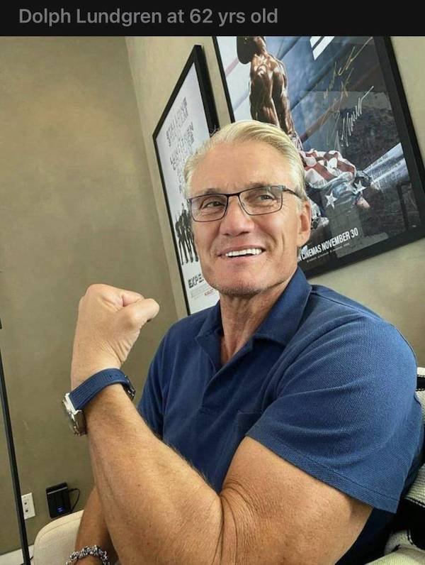 cool pictures - dolph lungren very buff at 62 years old