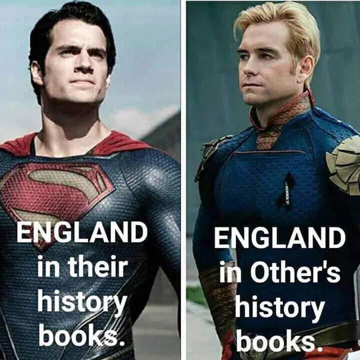 funny memes - superman henry cavill - England in their history books. England in Other's history books.