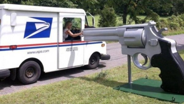 gun mailbox - Y
