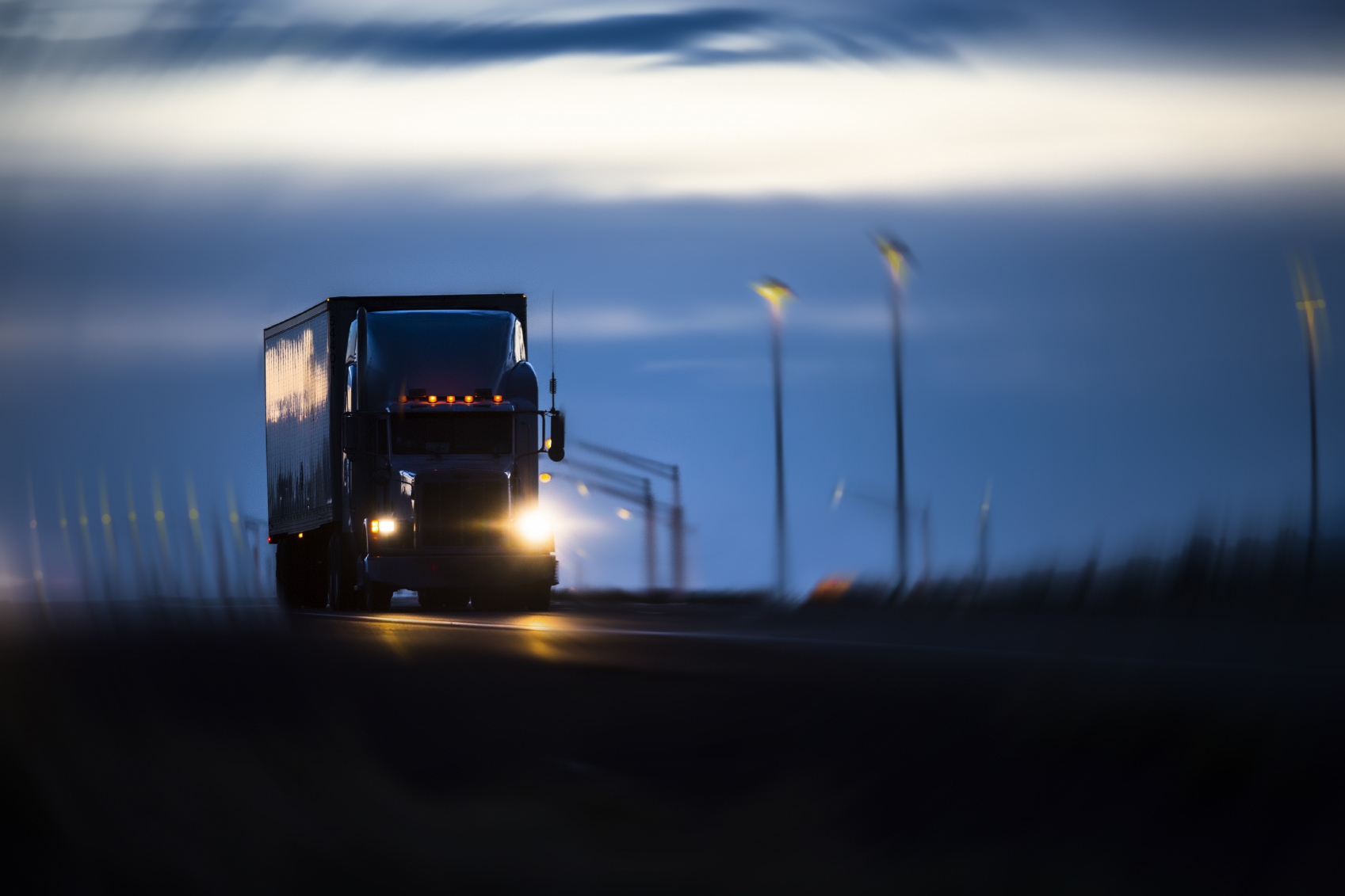 truck at night