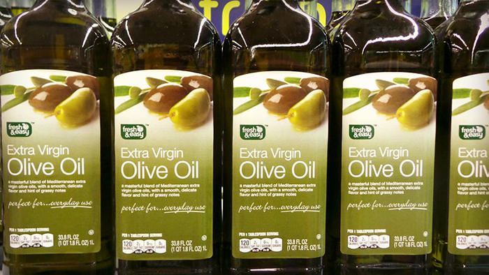 Olive oil. I work at an olive oil bottling plant in Rome, New York. We had only one oil, but put it in 27 different packages, that sold at different prices. Some of the bottles claim to be aged and imported. Some claimed to be virgin, others extra virgin. Some cold pressed. One brand sold for $30 fir 12 oz., where another sold 128 oz for $12.

All the exact same oil.