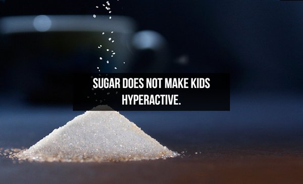 Sugar Does Not Make Kids Hyperactive.