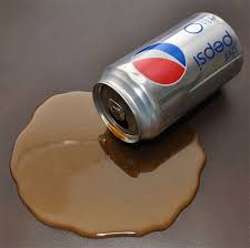 spilled can of pepsi