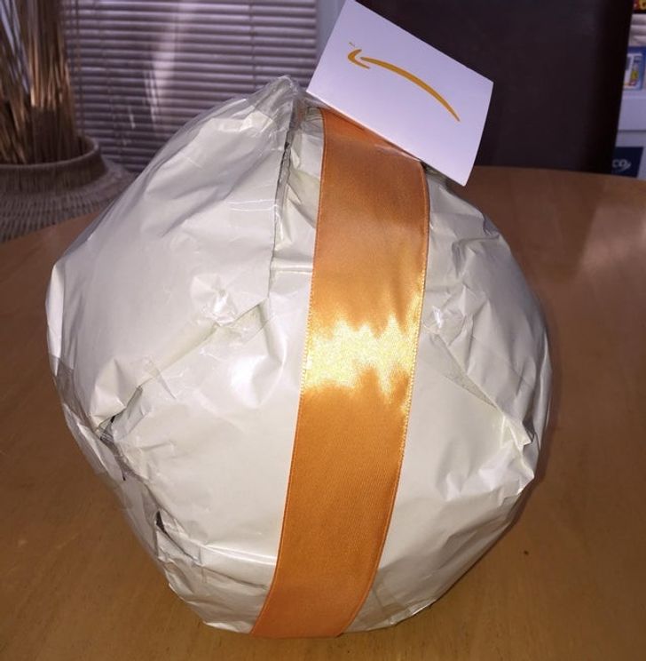 “I paid extra for this surprise birthday present to be wrapped!”