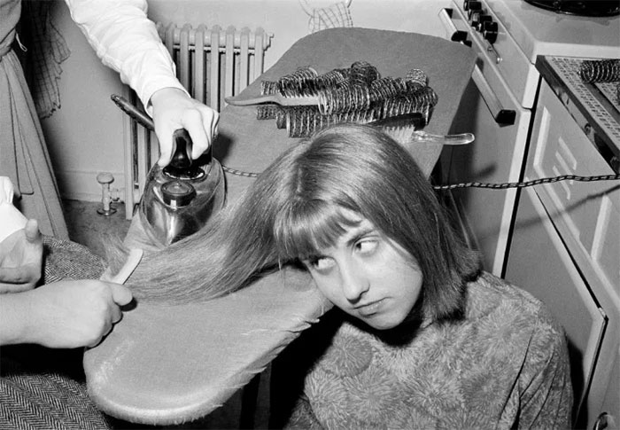 hair ironing 1960s