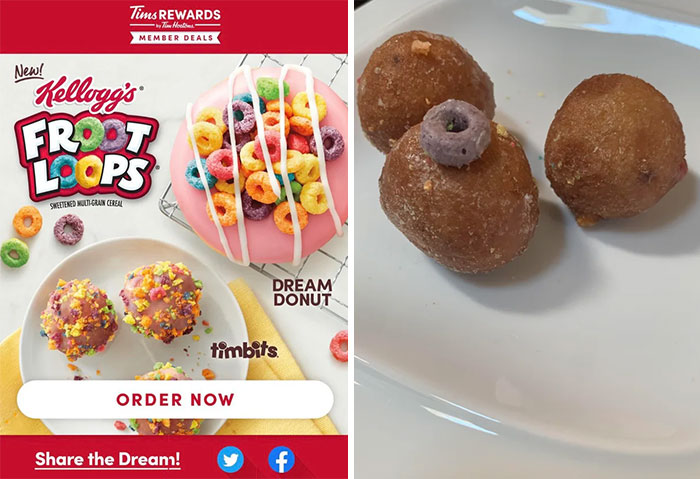 Tim Hortons New Fruit Loop Donuts