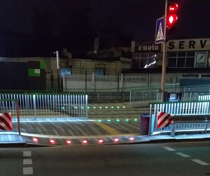 “In Kyiv, Ukraine, there’re street lights for people who like to walk while looking down at their phones.”