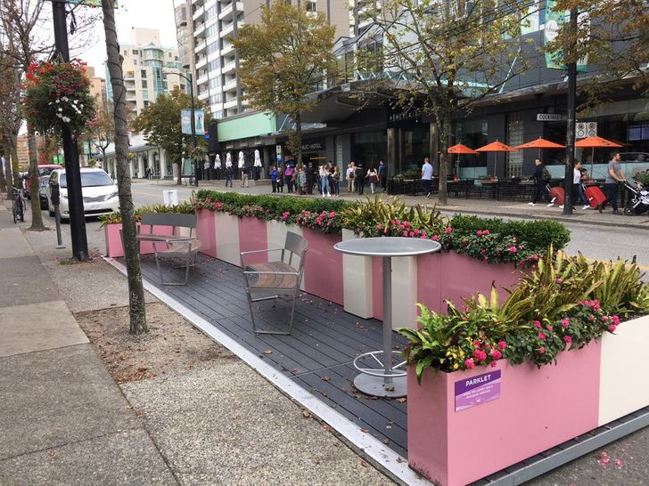 “They have been removing some street parking and making these ‘Parklets’ in Vancouver, BC.”