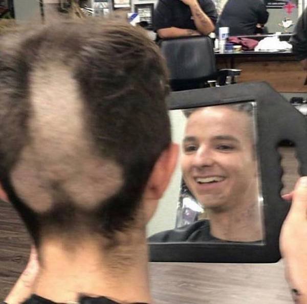 funny memes - guy with penis shaved into the back of his head