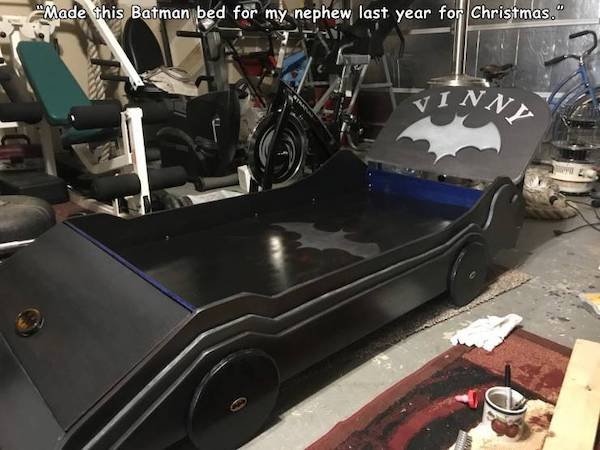 funny memes - I made this batmobile bed for my nephew