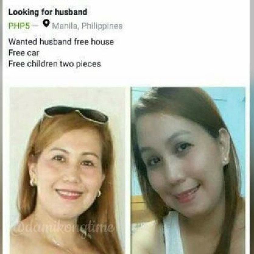 head - Looking for husband PHP5 Manila, Philippines Wanted husband free house Free car Free children two pieces Odamikengtime